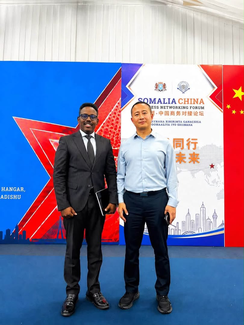 Abdifatah Webi attending the Somali–China Business Networking Forum in Mogadishu